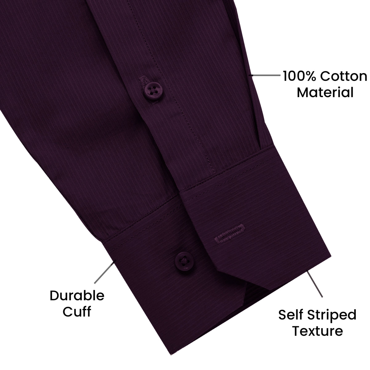 Premium Self Textured Formal Shirt for Men | Wine