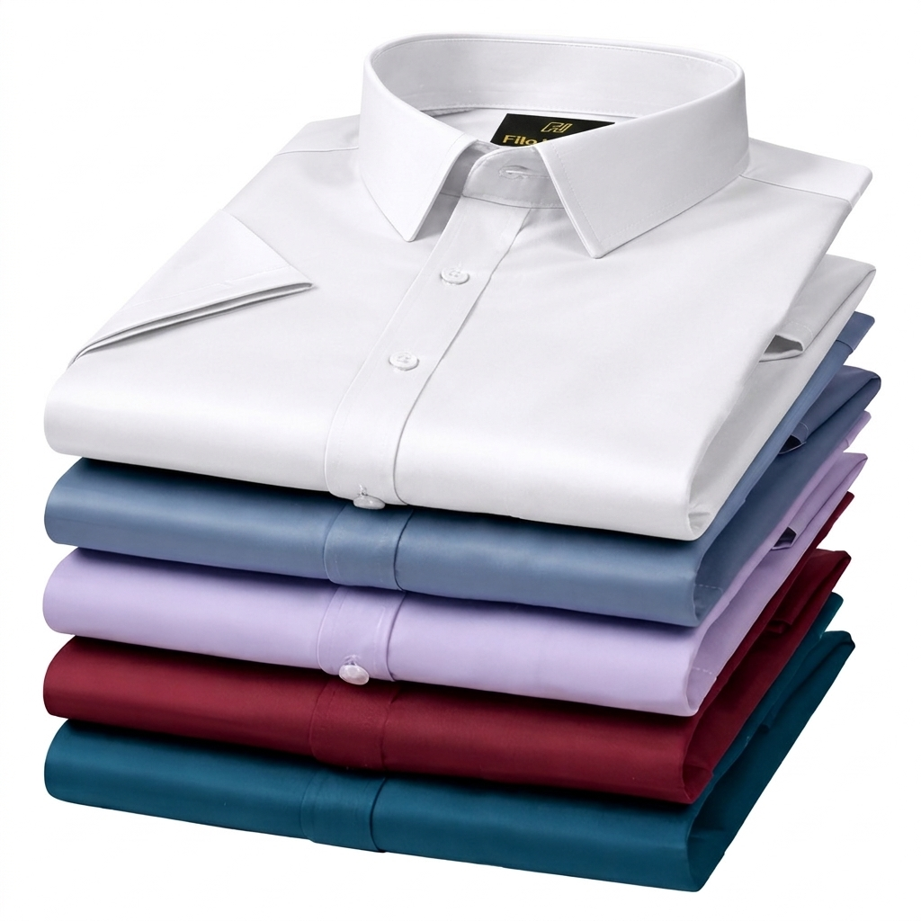 Men’s Satin Half Sleeve Formal Shirt – Premium Soft & Shiny Finish-White