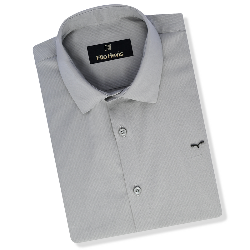 Premium Self Textured Formal Shirt for Men | Grey