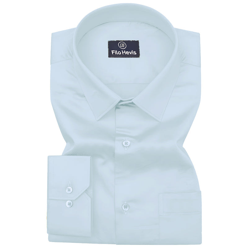 PLUS SIZE FORMAL SHIRTS IN COTTON FOR MEN (Single Pocket)- Grayish Green
