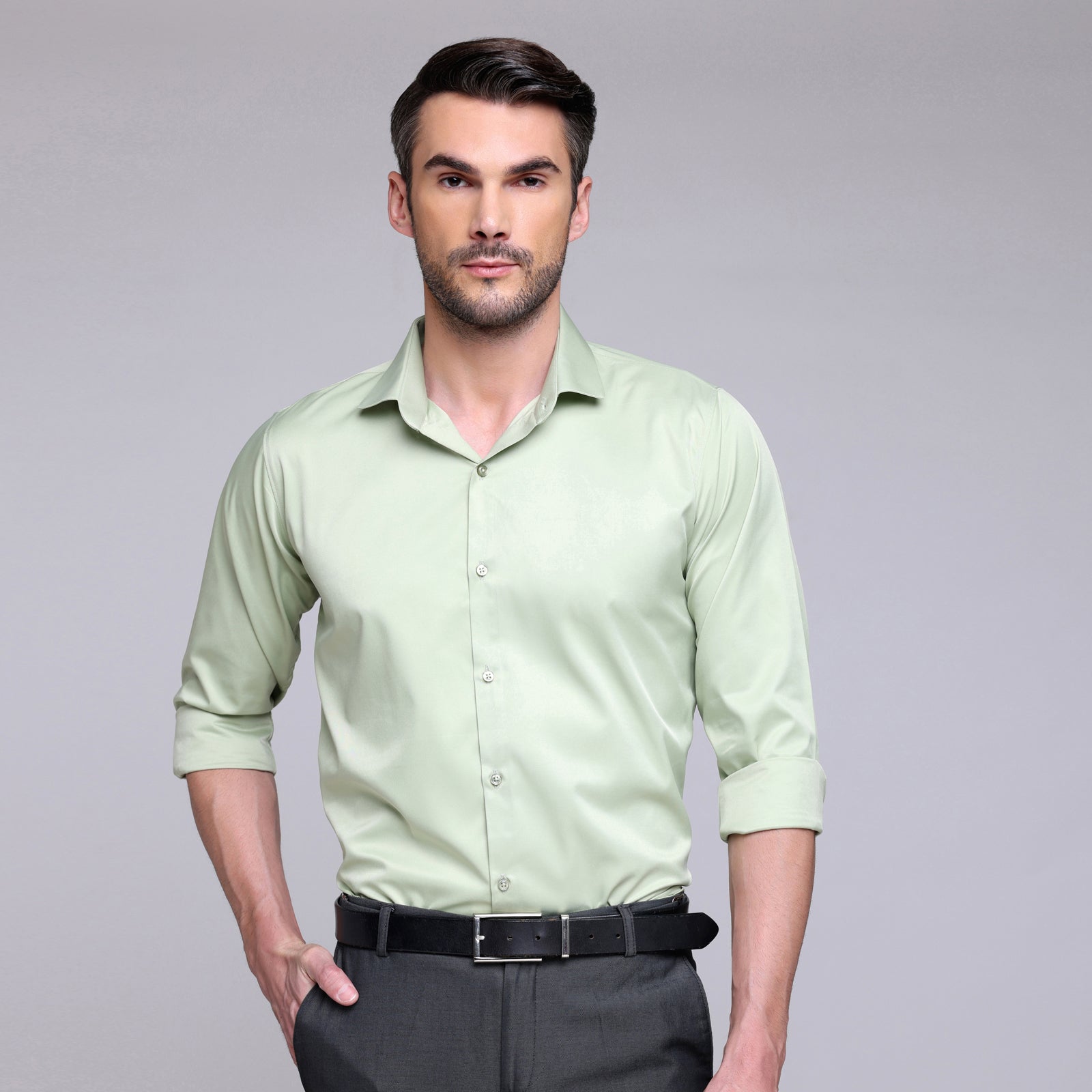 pista colour satin shirt
