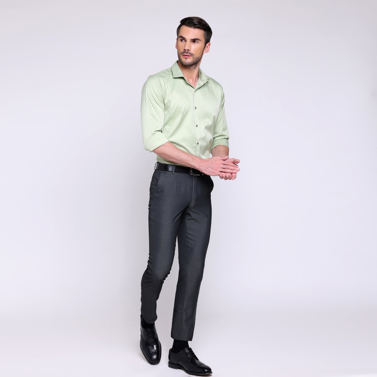 shining shirt for men pista colour