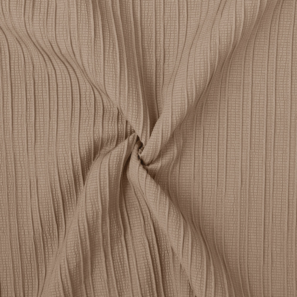 Men’s Textured Popcorn Half Sleeve Casual Shirt – Brown