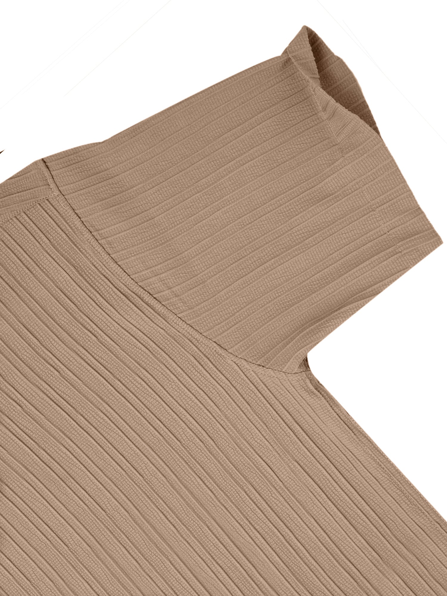 Men’s Textured Popcorn Half Sleeve Casual Shirt – Brown