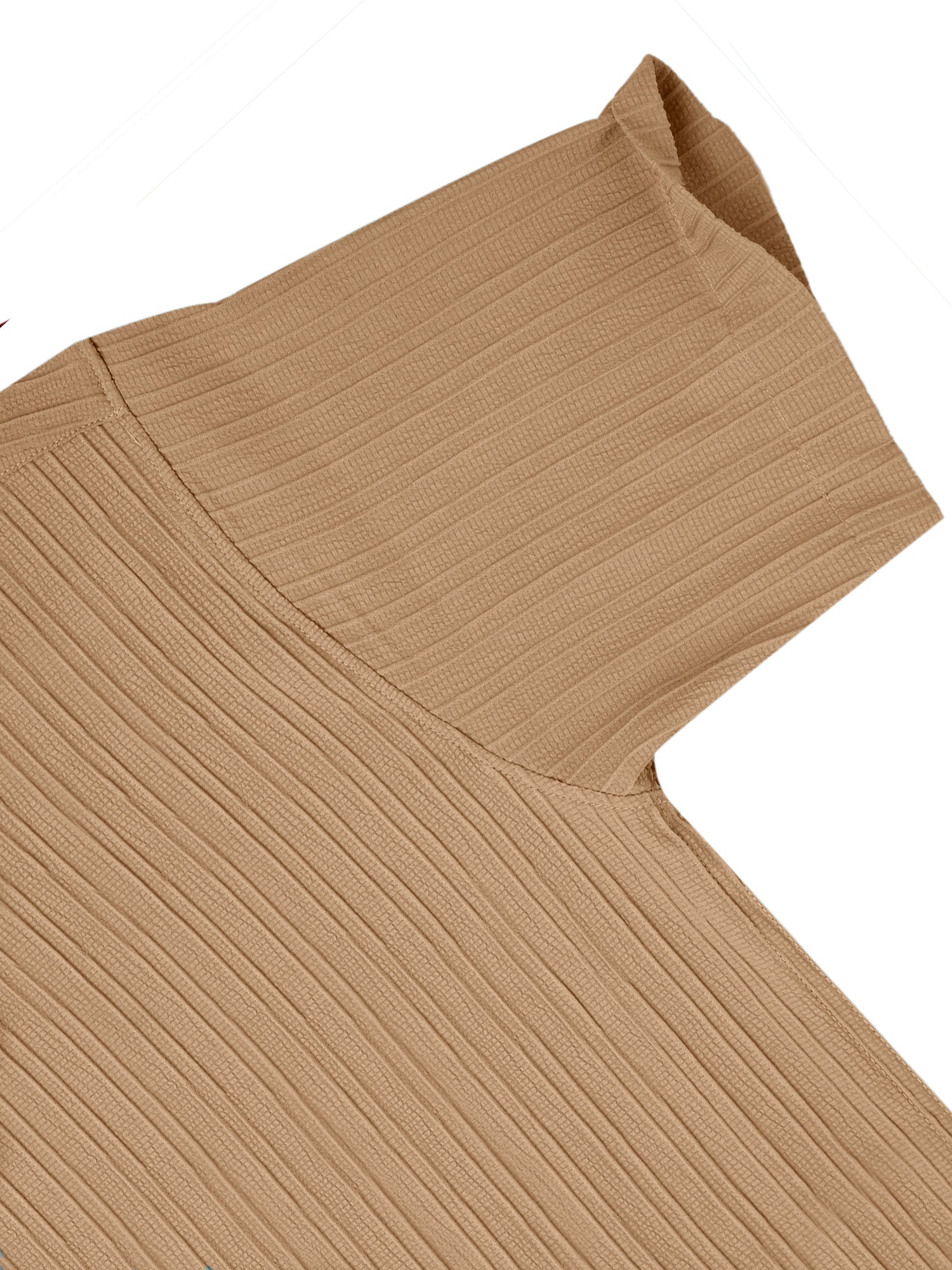 Men’s Textured Popcorn Half Sleeve Casual Shirt – Brown