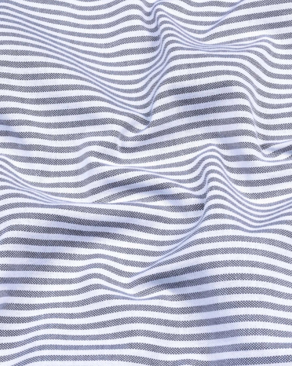 Cotton Stripe Shirt for Men |Slim fit | Grey