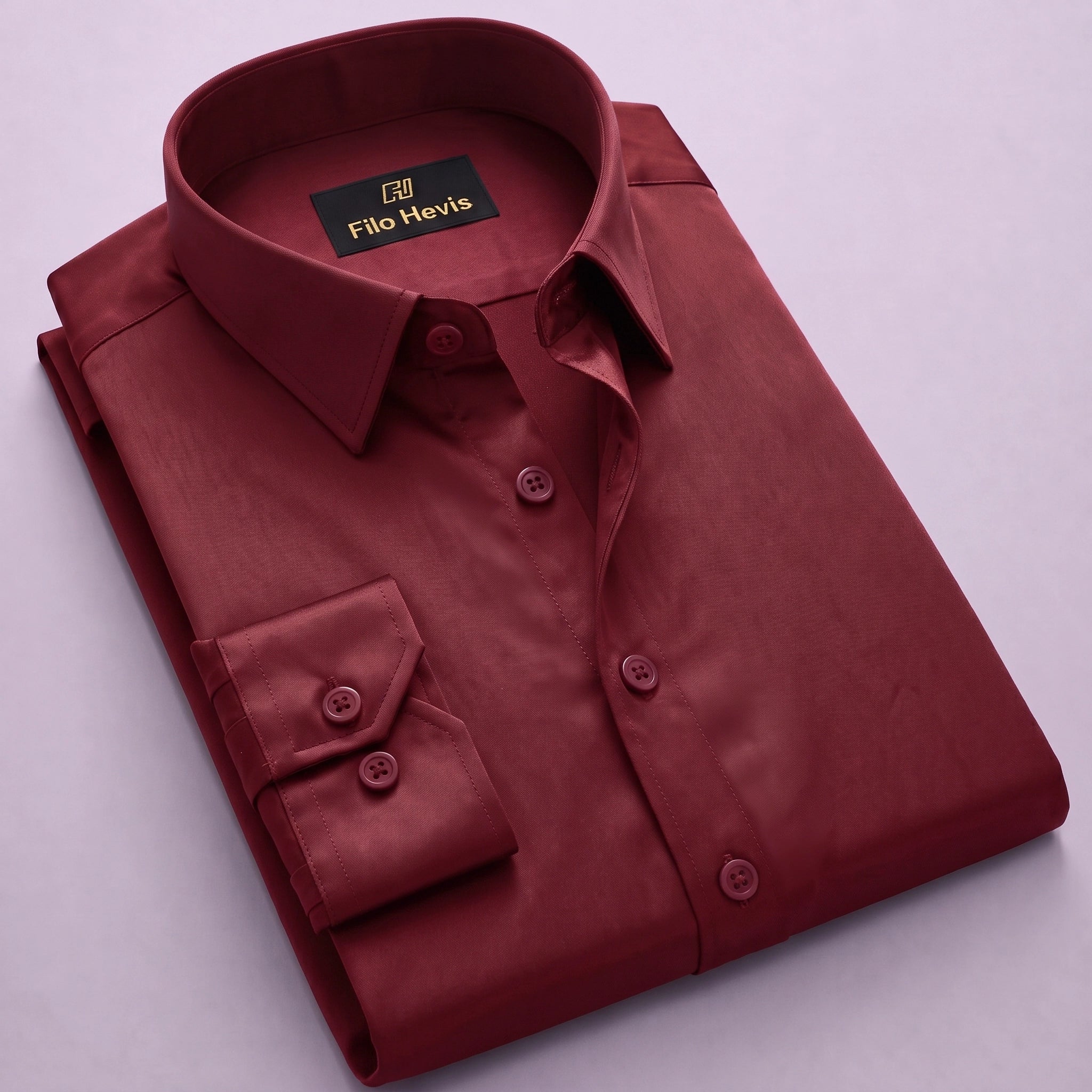 Choose options Anti Wrinkle Satin Lycra Formal Shirt (Imported Fabric)| Maroon