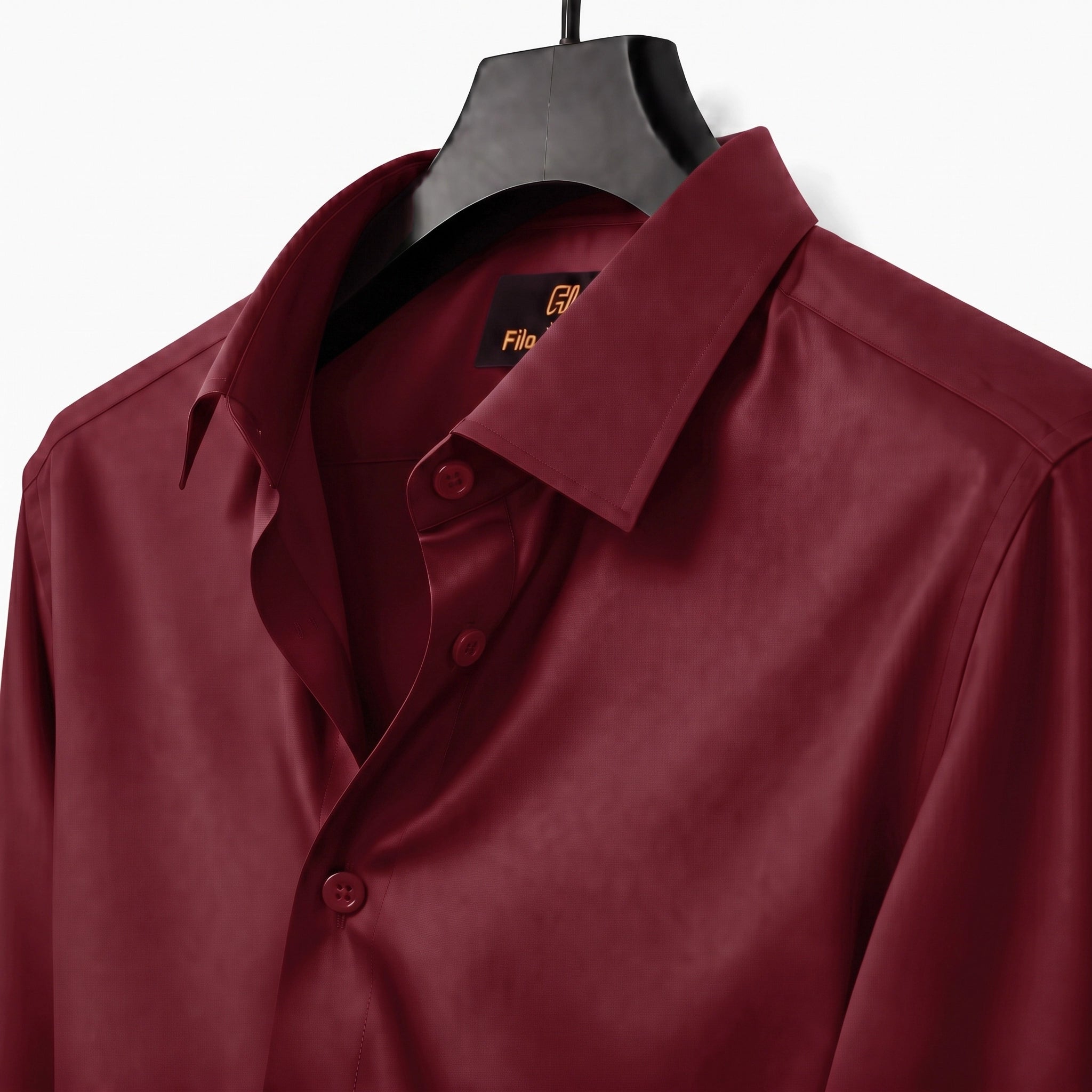 Choose options Anti Wrinkle Satin Lycra Formal Shirt (Imported Fabric)| Maroon