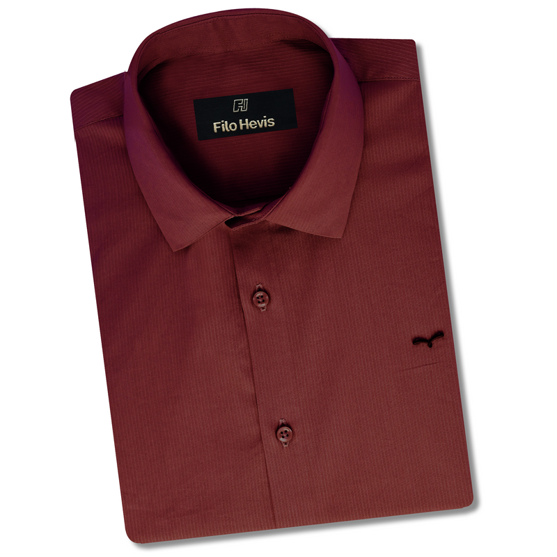 Premium Self Textured Formal Shirt for Men | Maroon