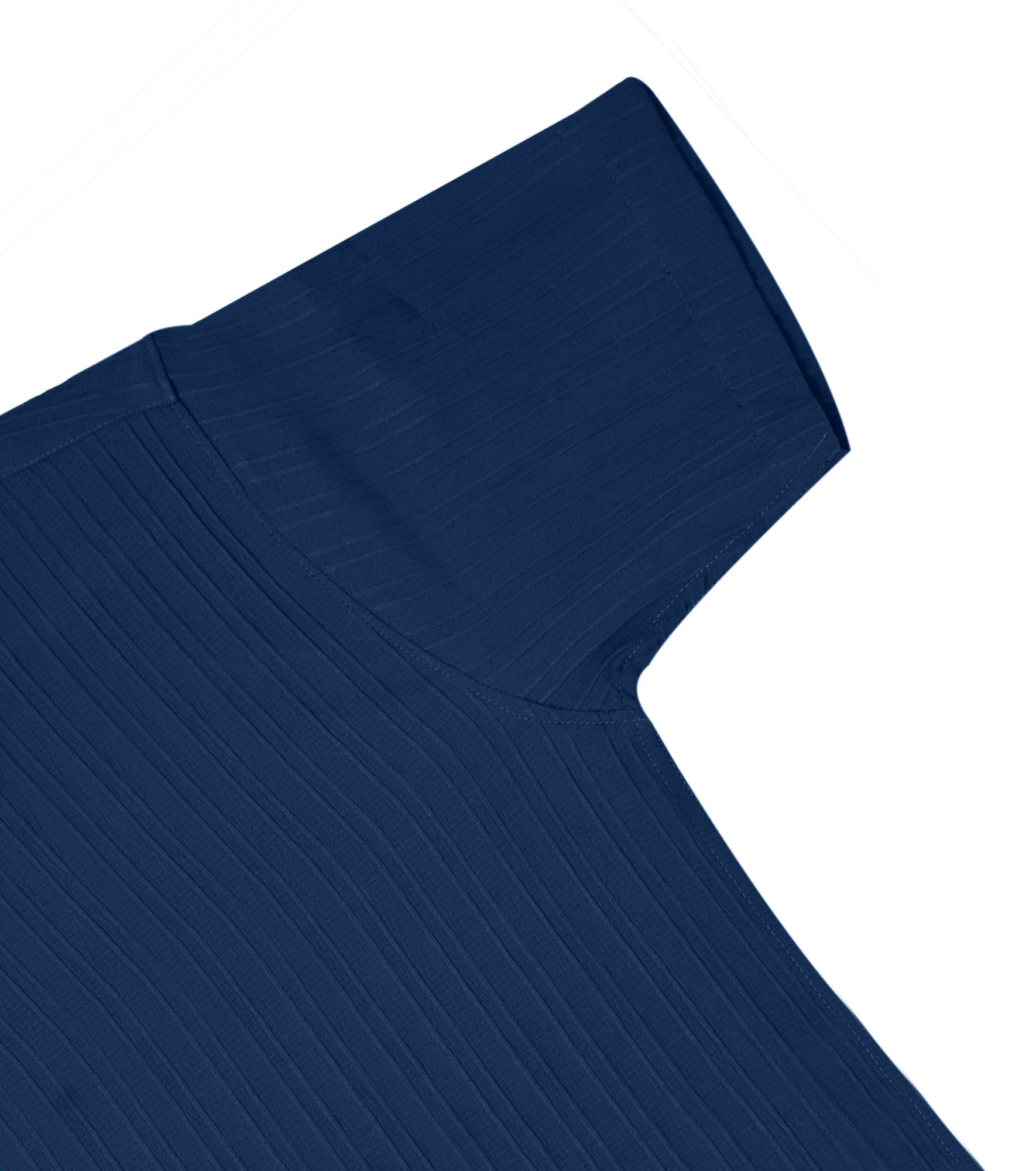 Men’s Textured Popcorn Half Sleeve Casual Shirt – Navy Blue