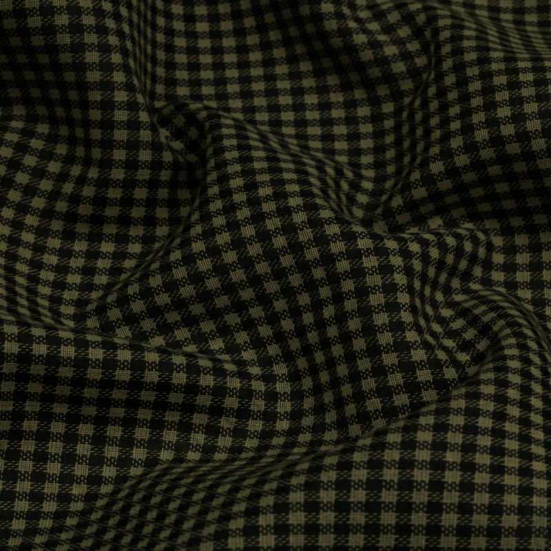 Cotton Check Shirt for Men |Slim fit | Olive-Green