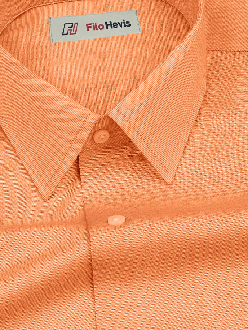 Filafil Fabric Formal Shirt for Men - Regular Fit | Orange