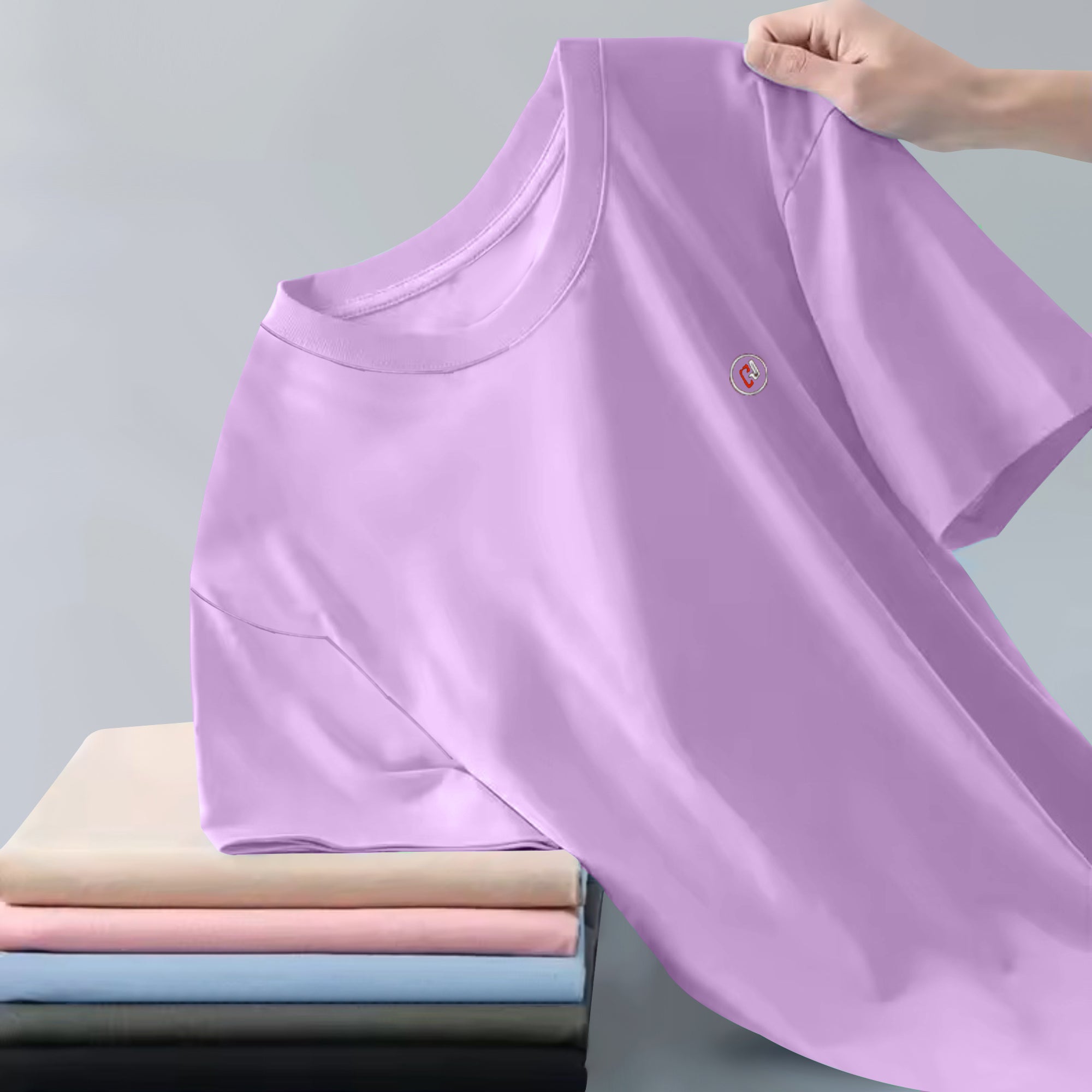 Men's Cotton Round Neck t-shirt Purple