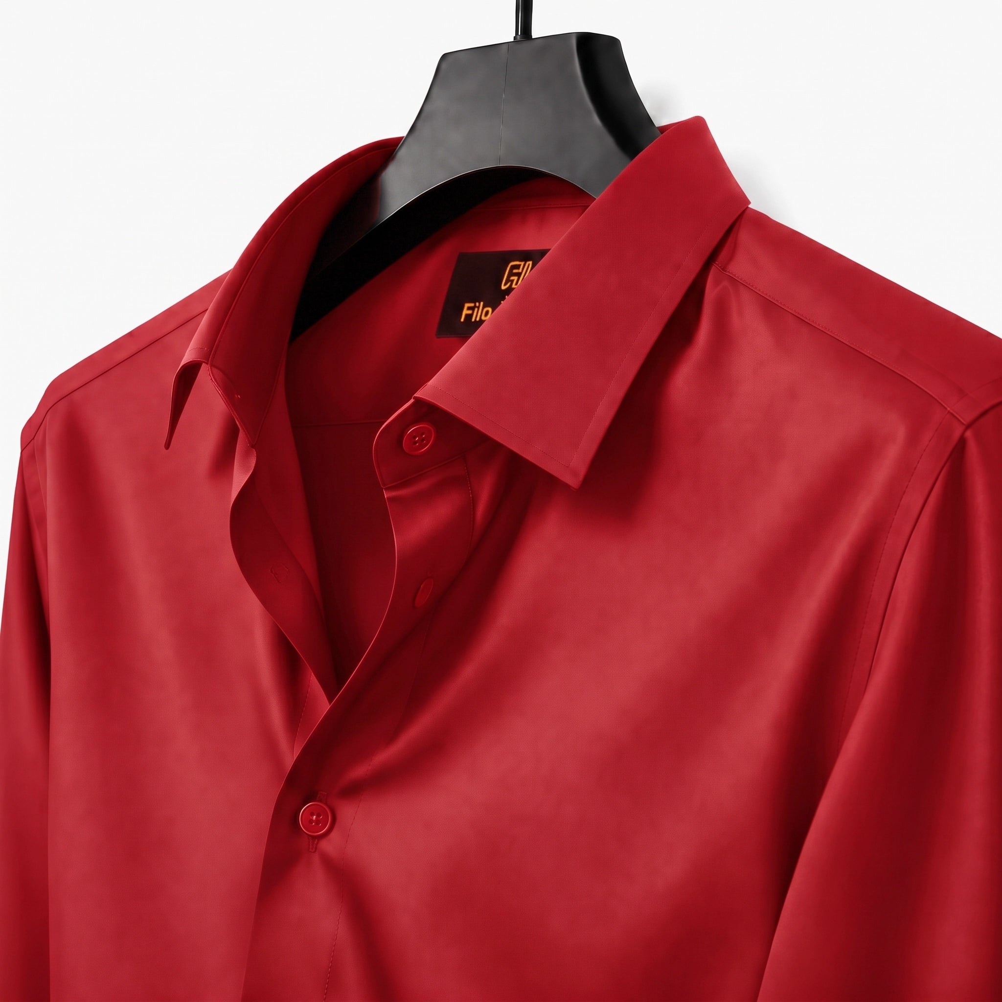 Anti Wrinkle Satin Lycra Formal Shirt (Imported Fabric)| Red