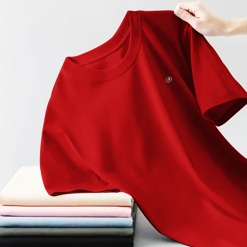 Men's Cotton Round Neck t-shirt Red
