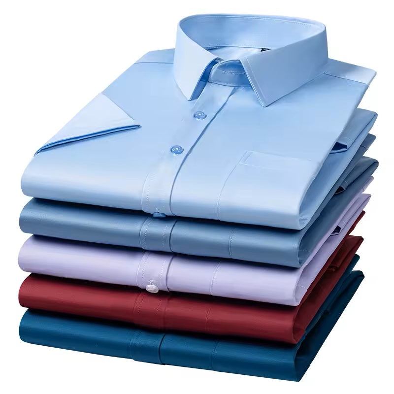Men’s Satin Half Sleeve Formal Shirt – Premium Soft & Shiny Finish-Navy Blue