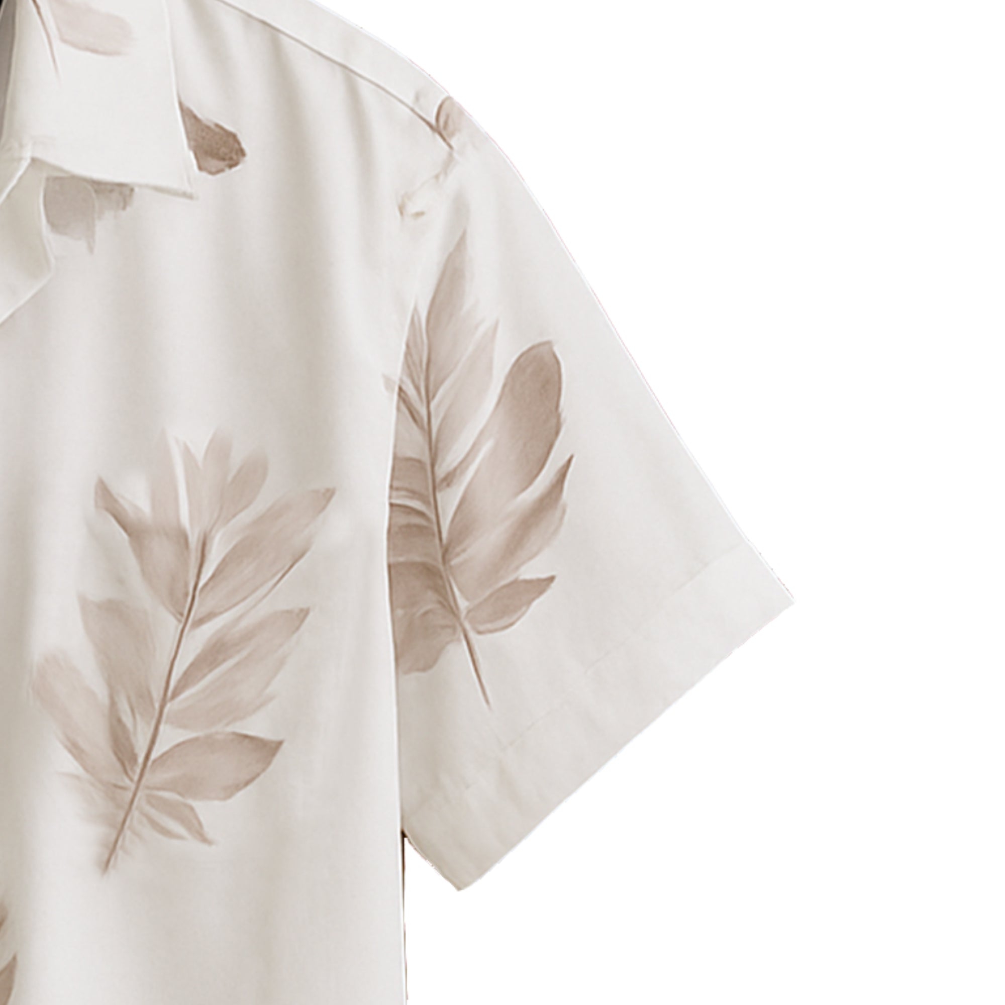 BROWN HALF CASUAL PRINTED COTTON SHIRT REGULAR FIT FOR MEN