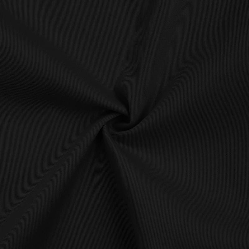 Fine-Ribbed Self-Structured Formal Shirt-BLACK