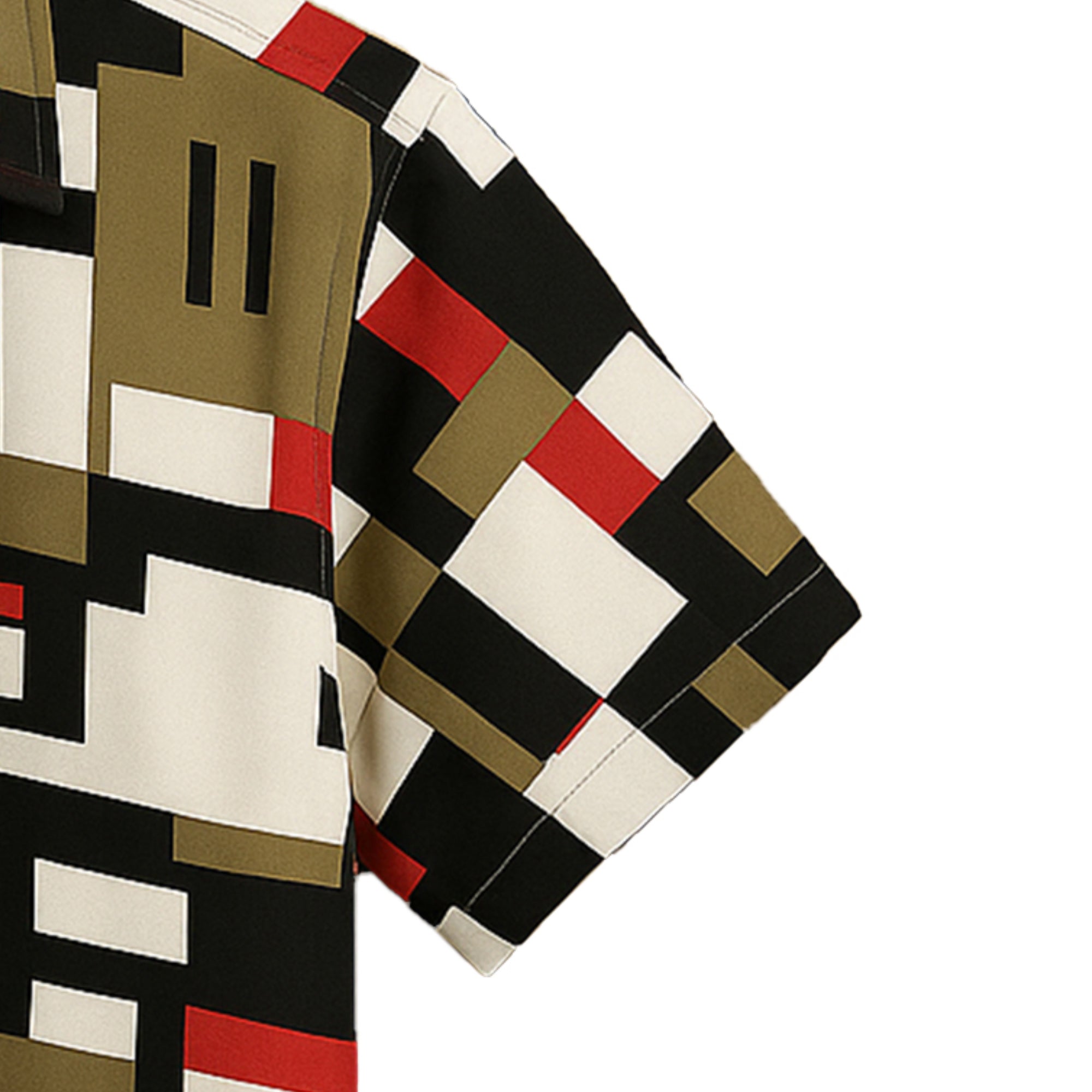 RED HALF CASUAL PRINTED COTTON SHIRT REGULAR FIT FOR MEN