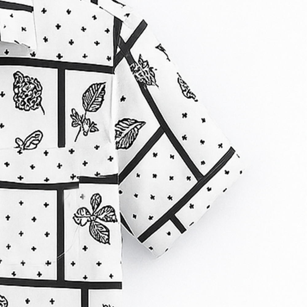 Men's Regular Fit Half Sleeve Printed Shirt-White