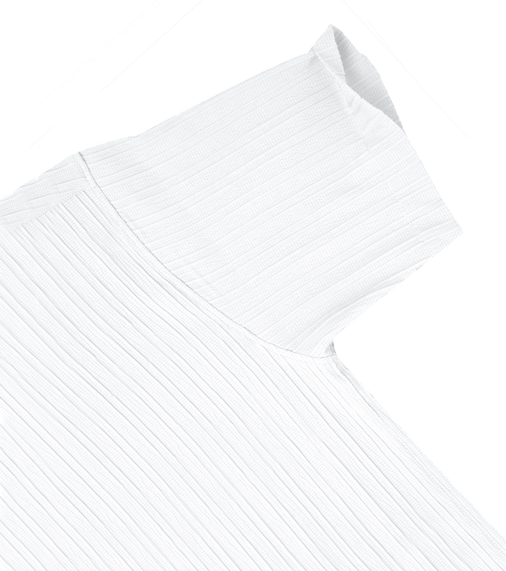 Men’s Textured Popcorn Half Sleeve Casual Shirt – White