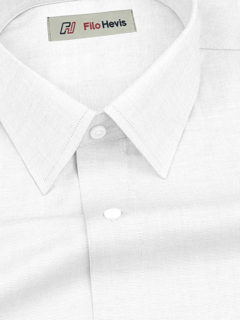 Filafil Fabric Formal Shirt for Men - Regular Fit | White