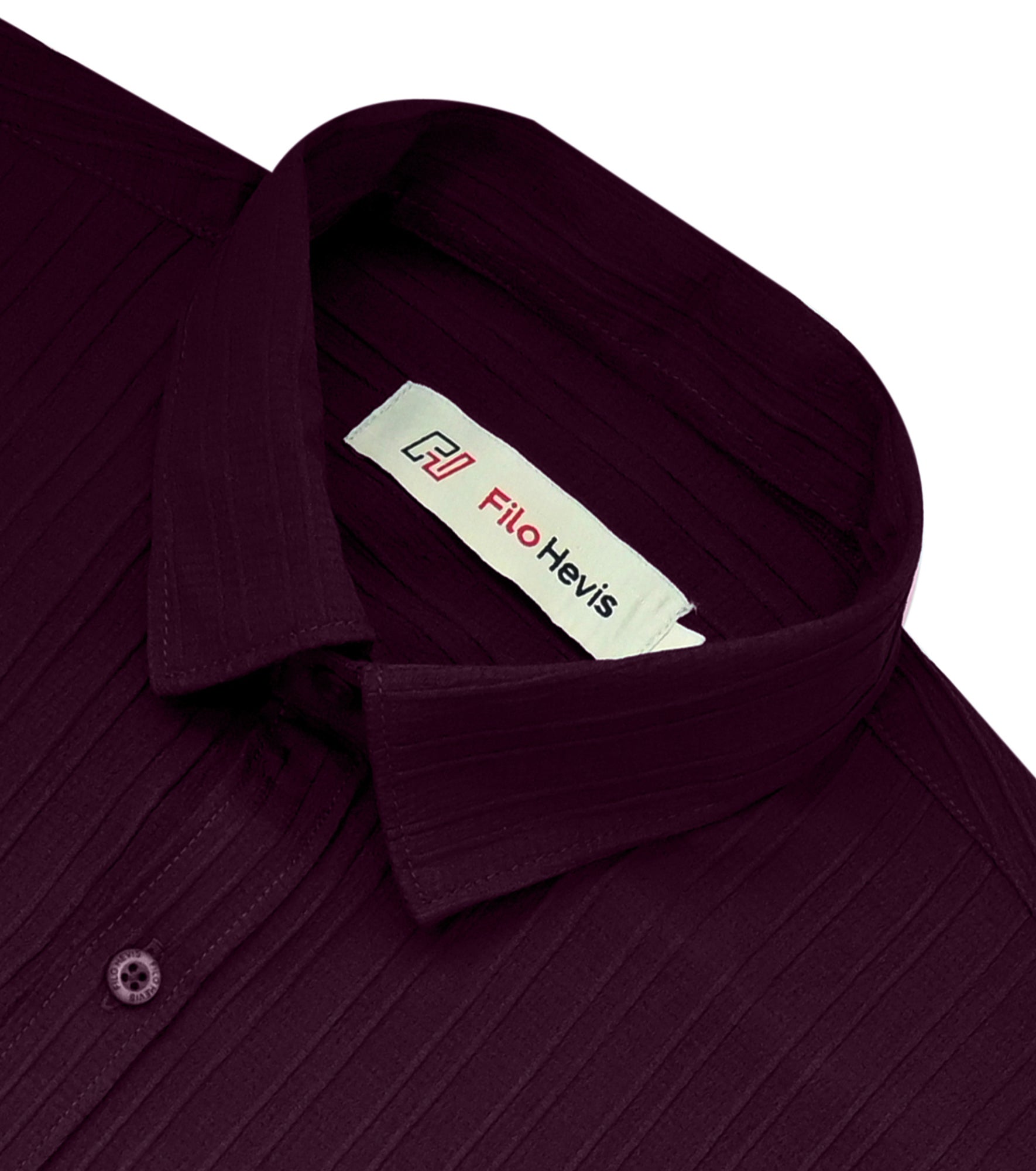 Men’s Textured Popcorn Half Sleeve Casual Shirt – Wine