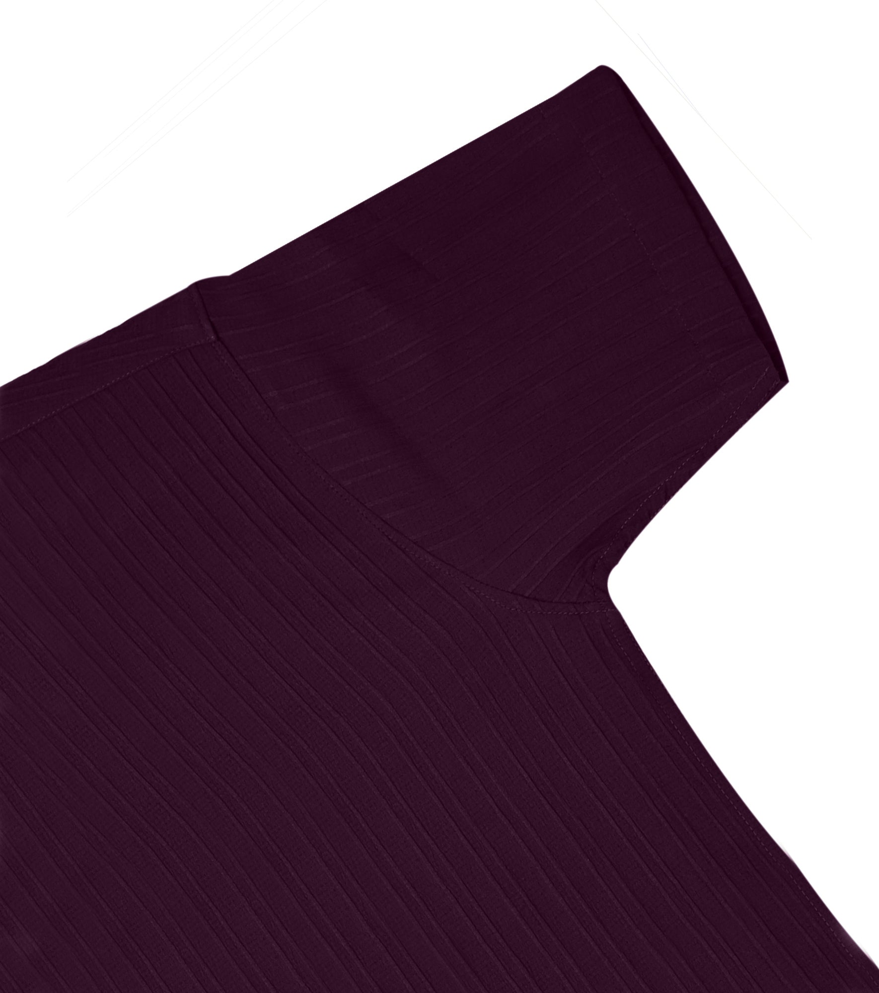 Men’s Textured Popcorn Half Sleeve Casual Shirt – Wine