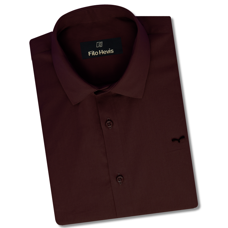 Premium Self Textured Formal Shirt for Men | Wine