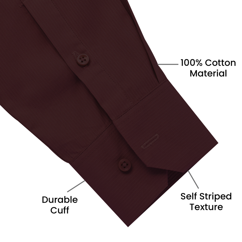 Premium Self Textured Formal Shirt for Men | Wine