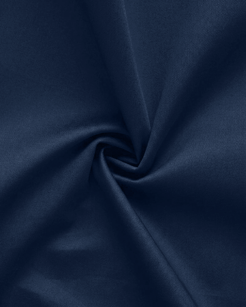 PLUS SIZE FORMAL SHIRTS IN COTTON FOR MEN (Single Pocket)- NAVY BLUE
