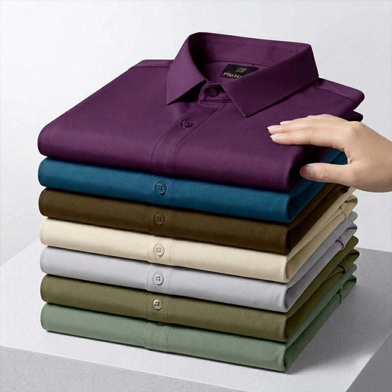 Japanese Lycra anti-wrinkle shirt | Party wear | Wine