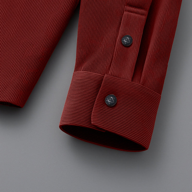 COTTON CORDUROY SHIRT FOR WINTER STYLE | 21-WALES CORDUROY | DOUBLE POCKET | Red